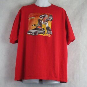 Alstyle Men's Short Sleeve T-Shirt, Red Transformers Back to the Future, 3XL